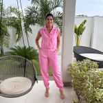 Calça Feminina Pregas Barra - Rosa