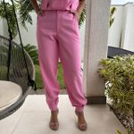 Calça Feminina Pregas Barra - Rosa
