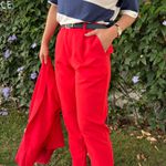 Calça Feminina Reta Alfaiataria - Vermelho