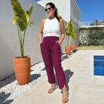 Calça Feminina Sarja Marante - Vinho