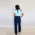 Calça Feminina Flat Ice com Cinto - Marinho