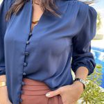 Camisa Feminina Crepe Ggt - Marinho