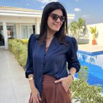 Camisa Feminina Crepe Ggt - Marinho