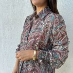 Camisa Feminina Manga Lastex - Paisley