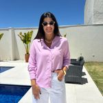 Camisa Feminina Punho Arredondado - Lilás