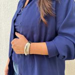 Camisa Feminina Viscolinho - Marinho