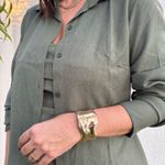 Camisa Feminina Viscolinho - Militar