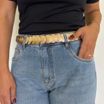 Cinto Feminino Moedas - Dourado