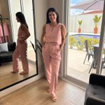 Conjunto Feminino Avila com Cinto - Rosa