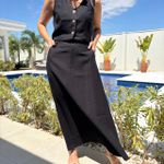 Conjunto Feminino Colete e Saia Flat - Preto