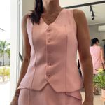 Conjunto Feminino Colete e Shorts Saia - Rosa Bebê