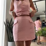 Conjunto Feminino Colete e Shorts Saia - Rosa Bebê