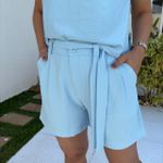 Conjunto Feminino Dubai Shorts - Azul Bebê
