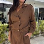 Conjunto Feminino Jaqueta e Calça - Marrom