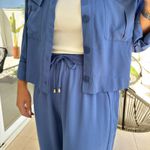Conjunto Feminino Jaqueta e Calça Viés - Azul Ocean