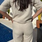 Conjunto Feminino Linho Pespontos - Cru