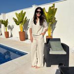 Conjunto Feminino Linho Pespontos - Cru