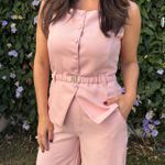 Conjunto Feminino Linho - Rosa