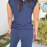 Conjunto Feminino Moletinho Bicolor - Marinho