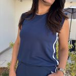 Conjunto Feminino Moletinho Bicolor - Marinho