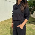 Conjunto Feminino Moletinho Gola Alta - Preto