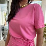 Conjunto Feminino Sarjado de Saia - Rosa Chiclete