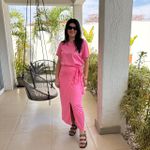 Conjunto Feminino Sarjado de Saia - Rosa Chiclete