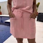 Conjunto Feminino Shorts Saia Linho - Rosa