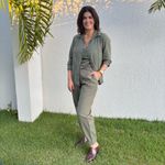 Calça Feminina Cenoura Flat Ice - Militar