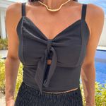 Cropped Feminino de Amarrar - Preto