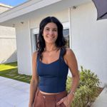 Cropped Feminino Poliamida com Alça - Azul Marinho