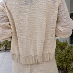 Jaqueta Feminima Bomber Renda - Creme