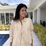 Jaqueta Feminima Bomber Renda - Creme