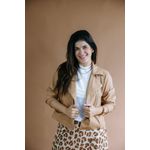Jaqueta Feminina PU - Caramelo