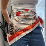 Lenço Feminino Estampado - Laranja