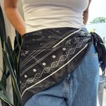 Lenço Feminino Estampado - Preto