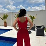 Macacão Feminino Sobreposição - Vermelho