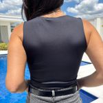 Regata Feminina Poliamida Franzida - Preto