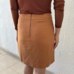 Saia Feminina Curta Linho - Caramelo