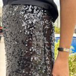 Saia Feminina Longa Paetê - Preto