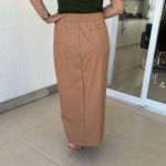 Saia Feminina Midi - Caramelo