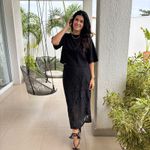Saia Feminina Midi Renda - Preta