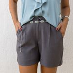 Shorts Feminino Span - Cinza Escuro