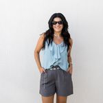 Shorts Feminino Span - Cinza Escuro