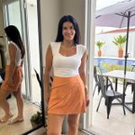 Shorts Saia Feminino Recorte Vivos - Laranja