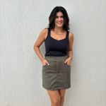 Shorts Saia Feminino Suede - Militar