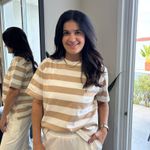 T-Shirt Feminina Listrada - Bege