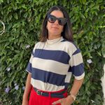 T-Shirt Feminina Listras - Marinho