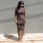 Vestido Feminino Alana em Tule - Animal Print