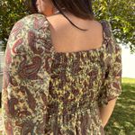Vestido Feminino Babados Paisley - Amarelo